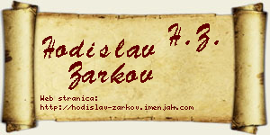 Hodislav Žarkov vizit kartica